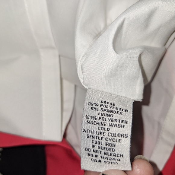 Eliza J Black White Coral Stretch Shift Back Zip Dress Size 8 - Picture 6 of 10